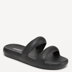 Old Navy Double Strap Puff Slide Sandals Black Size 10